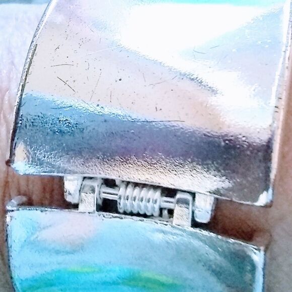 CUFF BRACELET SILVER-TONE   SULVER Great ICondition VINTAGE One Size - Picture 2 of 2